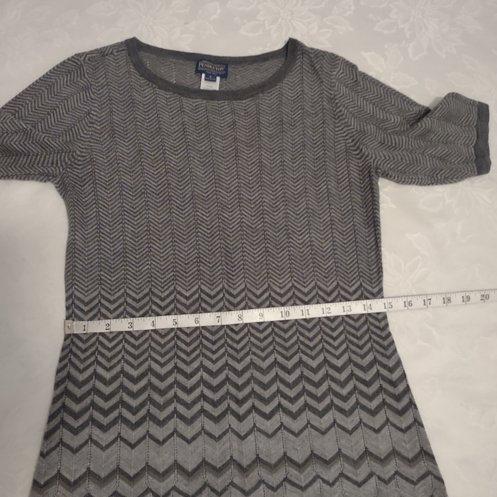 Pendleton Extra Fine Wool Sweater Knit Dress - image 4